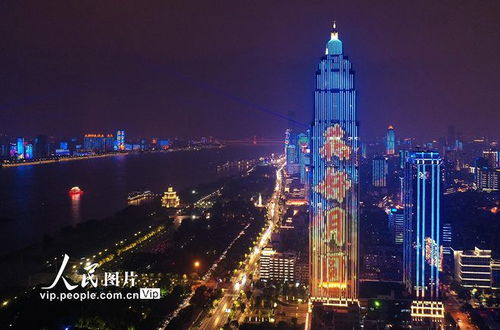 武漢 江灘夜色美